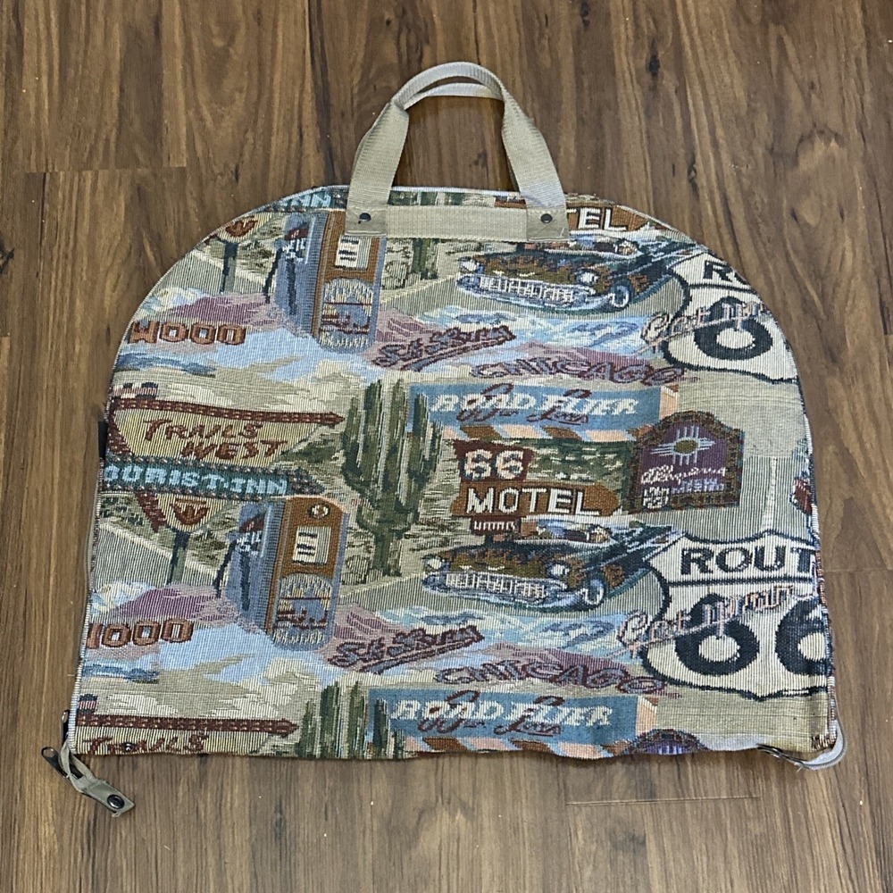 Alfagear Route 66 Highway Tapestry Print Hanging Garment Bag Foldable Tapestry